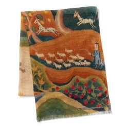 The Met Store American Folk Art Landscape Oblong Scarf* Scarves & Wraps