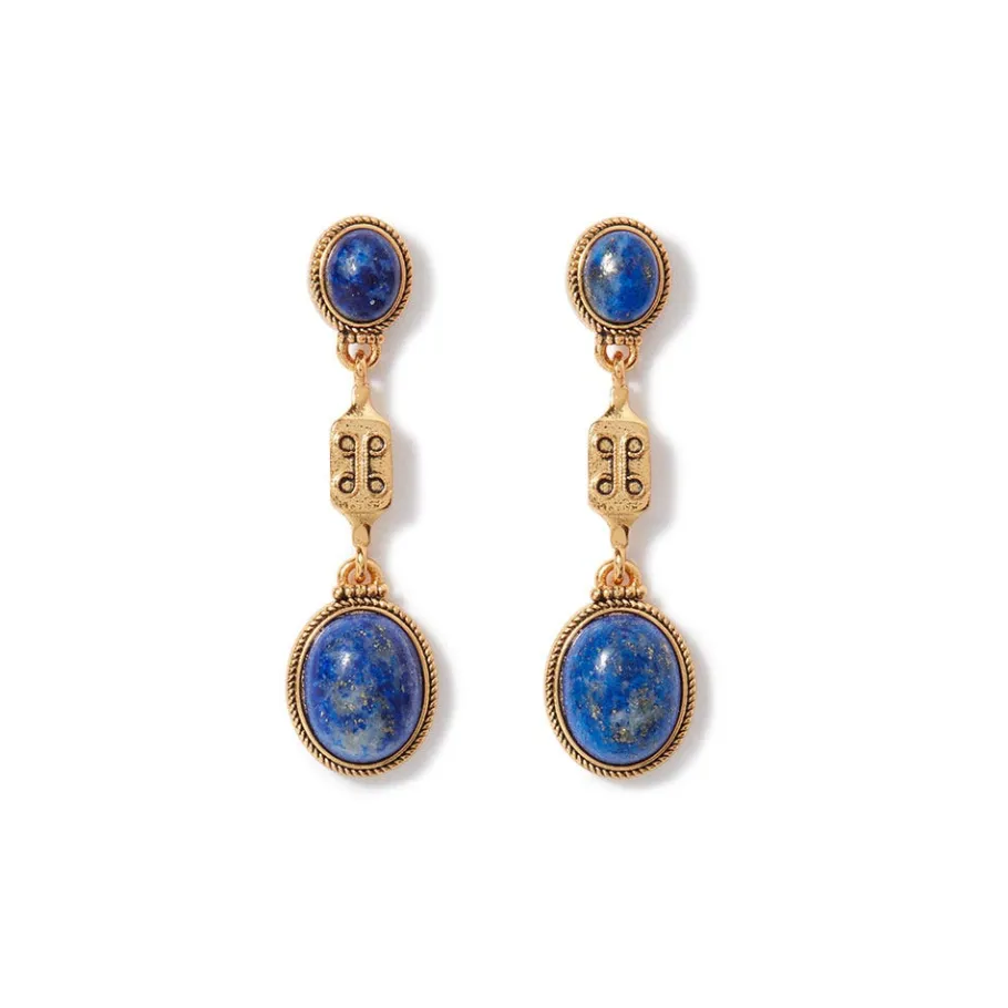 The Met Store Ancient Gems Triple-Drop Lapis Earrings* Earrings