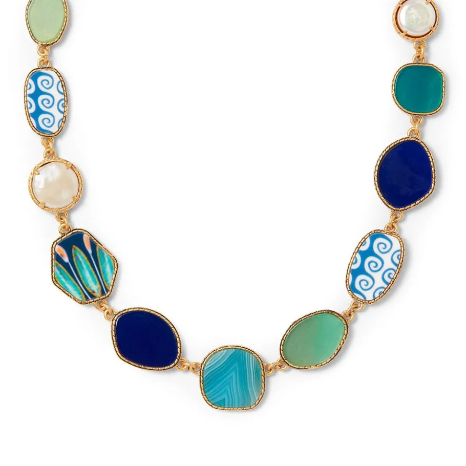 The Met Store Ancient Mixed Motifs Glass Statement Necklace* Necklaces