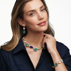 The Met Store Ancient Mixed Motifs Glass Statement Necklace* Necklaces