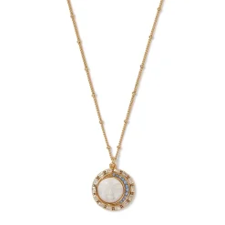 The Met Store Celestial Symbols Carved Mother-of-Pearl Pendant Necklace* Necklaces