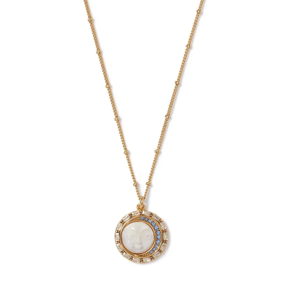 The Met Store Celestial Symbols Carved Mother-of-Pearl Pendant Necklace* Necklaces