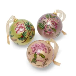 The Met Store Chelsea Botanicals Hand-Painted Glass Ornament Set* Ornaments