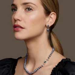 The Met Store Chelsea Peacock Pearl Necklace and Drop Earrings Set* Jewelry Sets