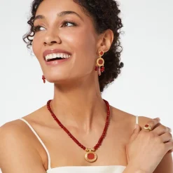 The Met Store Classical Carnelian Chandelier Earrings* Earrings