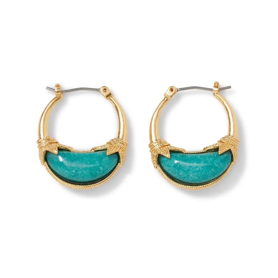 The Met Store Cypriot Jade Crescent Hoop Earrings* Earrings