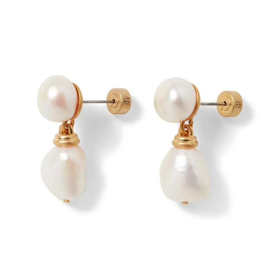The Met Store Cypriot Twist Pearl Double-Drop Earrings* Earrings