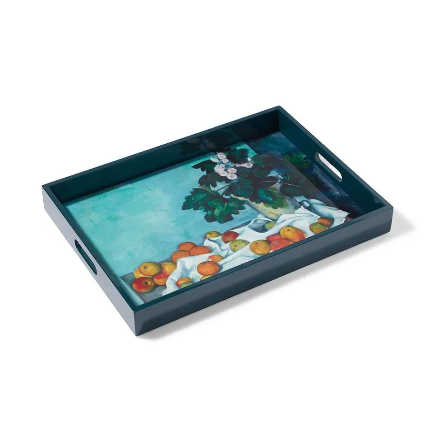The Met Store Cézanne Apples and Primroses Rectangular Lacquer Tray* Tableware|Decorative Accents