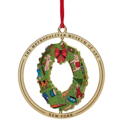 The Met Store December Wreath Spinning Ornament* Ornaments