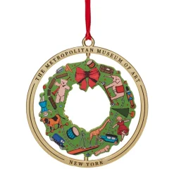 The Met Store December Wreath Spinning Ornament* Ornaments