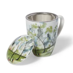 The Met Store Dehn Spring in Central Park Covered Mug with Tea Infuser* Tableware