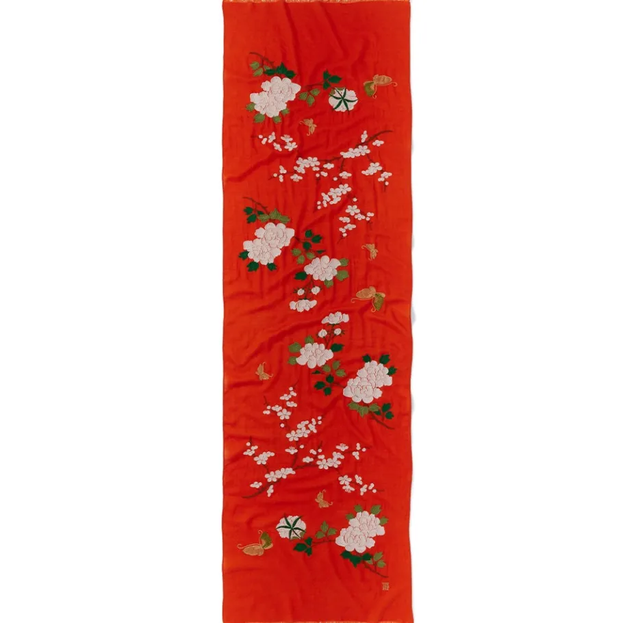 The Met Store Edo Blossoms and Butterflies Embroidered Shawl* Scarves & Wraps