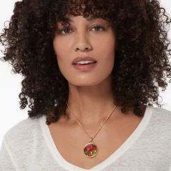 The Met Store Favrile Tulip Enamel Pendant Necklace* Necklaces