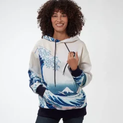 The Met Store Hokusai Great Wave All-Over Print Unisex Hoodie* Clothing