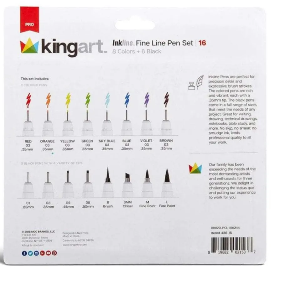 The Met Store Inkline Fine Line Pen Set* Art Supplies & Easels