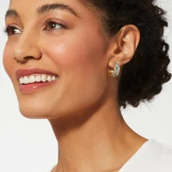 The Met Store Iznik Cintamani Enamel Hoop Earrings* Earrings