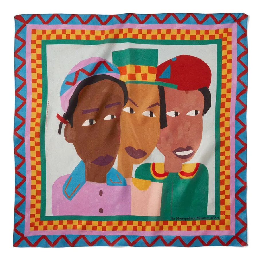 The Met Store Johnson Three Children Silk Neckerchief* Scarves & Wraps