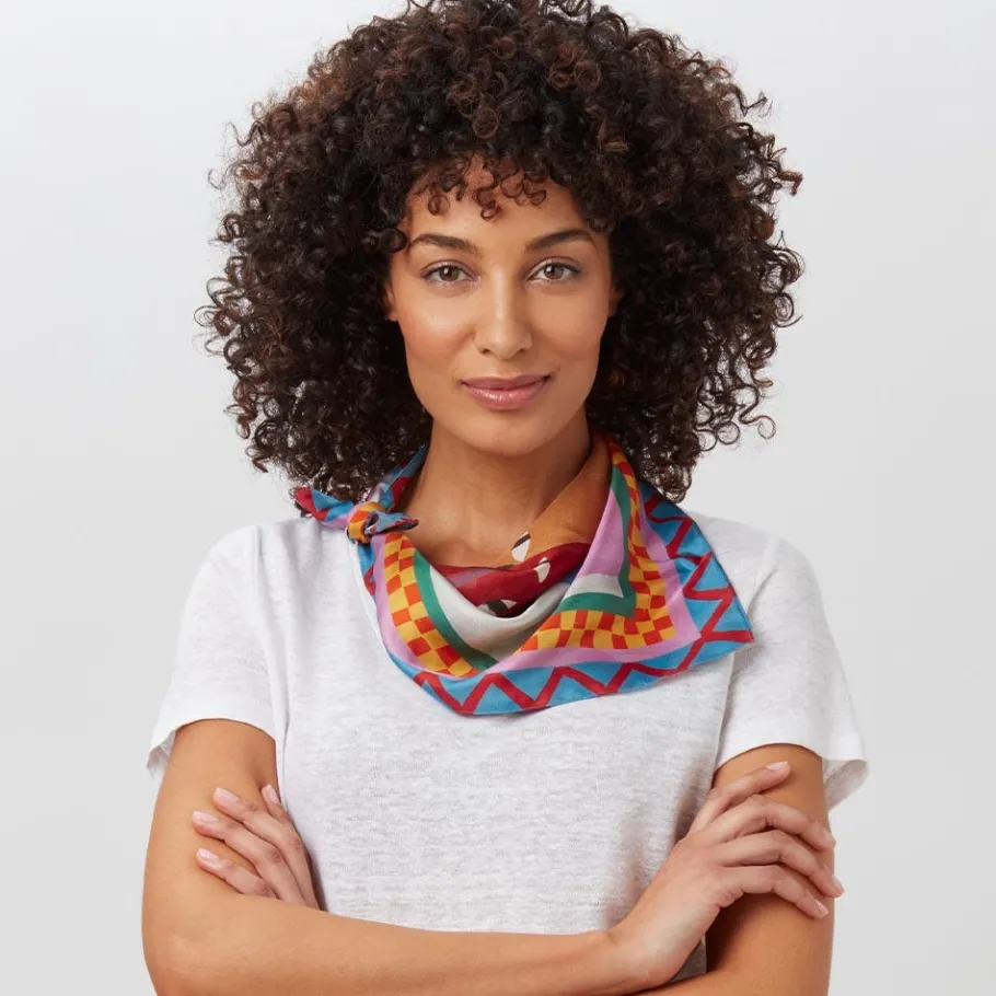 The Met Store Johnson Three Children Silk Neckerchief* Scarves & Wraps