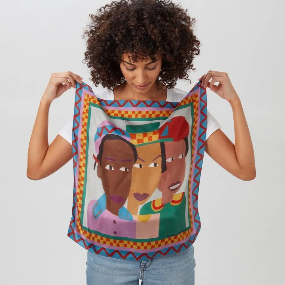 The Met Store Johnson Three Children Silk Neckerchief* Scarves & Wraps