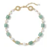 The Met Store Karavas Gems Large-Bead Aventurine and Pearl Necklace* Necklaces