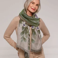 The Met Store Louis C. Tiffany Gladioli Wool-Blend Shawl* Scarves & Wraps