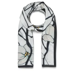 The Met Store Louis C. Tiffany White Magnolia Oblong Silk Scarf* Scarves & Wraps