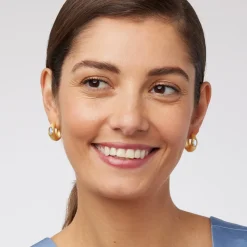 The Met Store Medieval Stone Hoop Earrings* Earrings