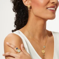 The Met Store Mediterranean Coin and Stone Ring* Rings