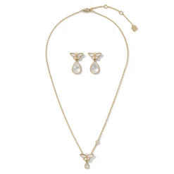 The Met Store Meiji Butterfly Pendant Necklace and Drop Earrings Set* Jewelry Sets