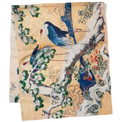 The Met Store Momoyama Cranes and Flowers Oversize Silk Shawl* Scarves & Wraps