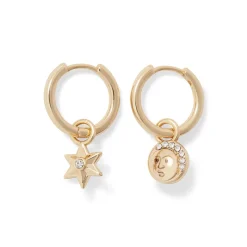 The Met Store Moon and Star Hoop Earrings* Earrings
