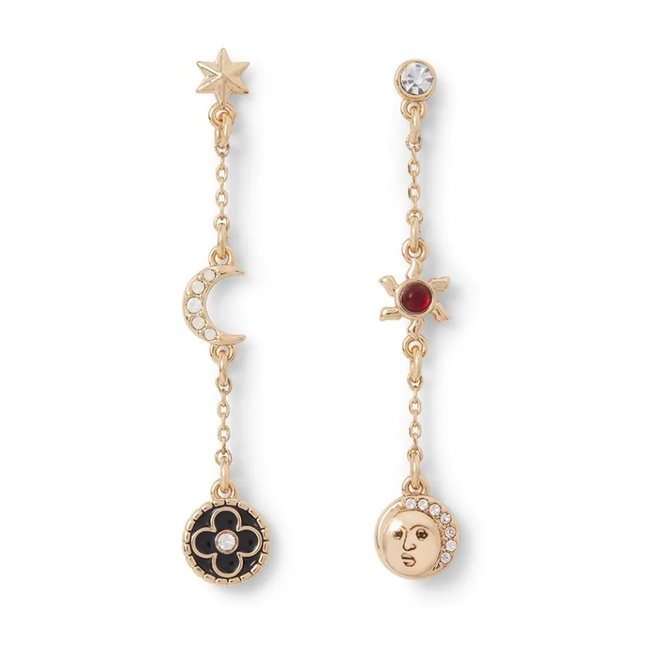 The Met Store Moonface and Crescent Drop Earrings* Earrings