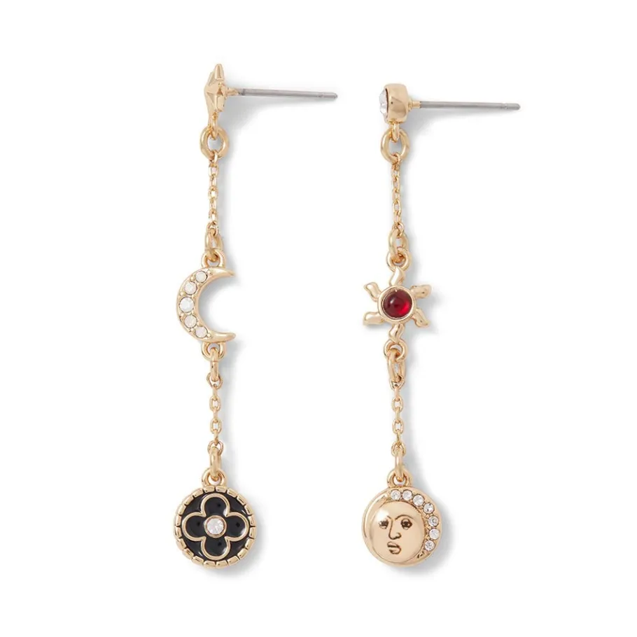 The Met Store Moonface and Crescent Drop Earrings* Earrings