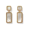 The Met Store Mother-of-Pearl Tile Double-Drop Earrings* Earrings