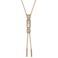 The Met Store Mother-of-Pearl Tile Double Lariat Necklace* Necklaces