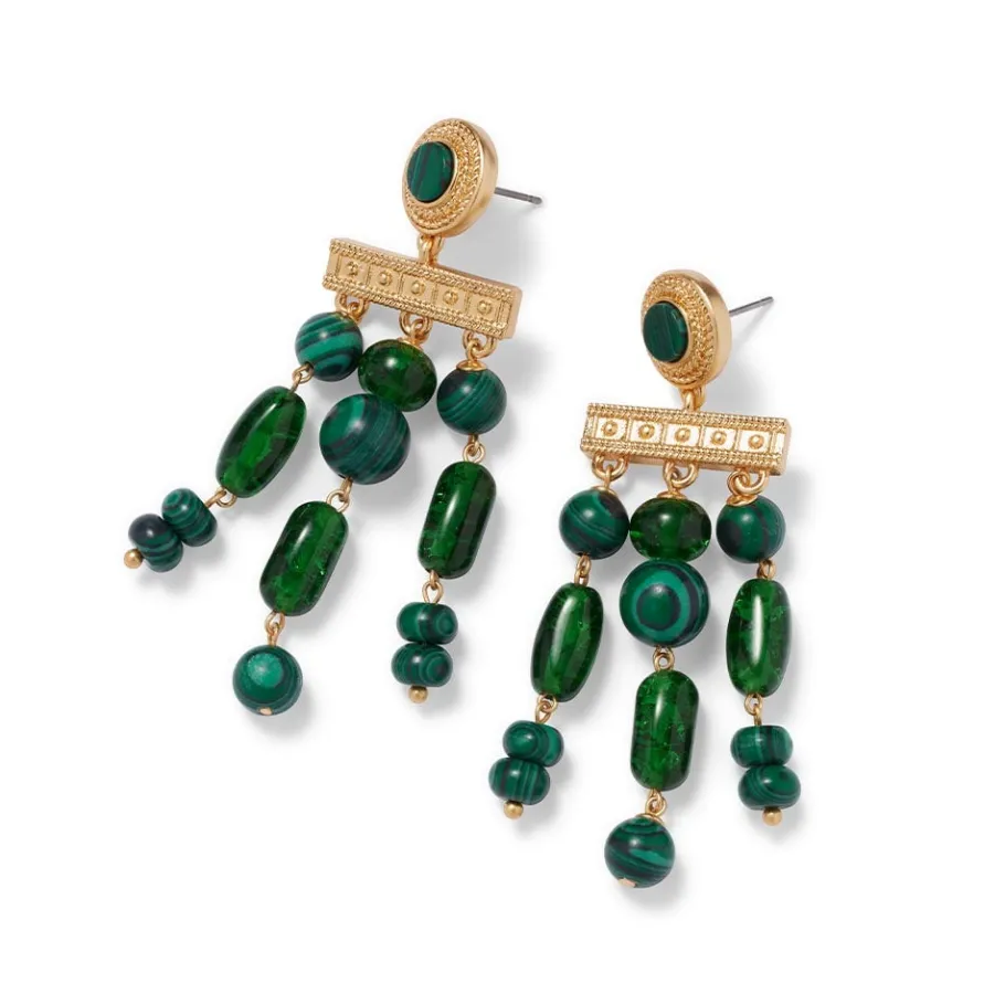 The Met Store Roman Malachite Chandelier Earrings* Earrings