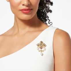 The Met Store Royal Tudor Pearl Chandelier Brooch* Pins & Brooches