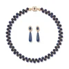 The Met Store Spanish Baldric Lapis Braided Necklace and Elongated Drop Earrings Set* Jewelry Sets
