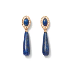 The Met Store Spanish Baldric Lapis Elongated Drop Earrings* Earrings