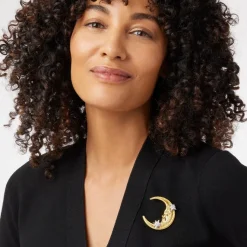 The Met Store Spanish Day and Night Moon Brooch* Pins & Brooches