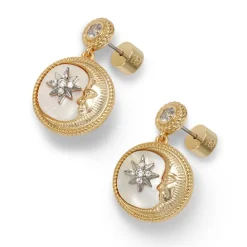 The Met Store Spanish Day and Night Moon Drop Earrings* Earrings