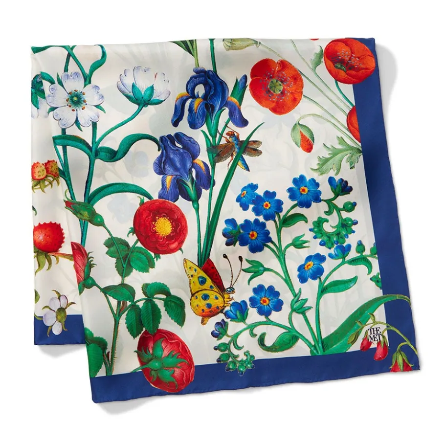 The Met Store The Met Cloisters Garden Square Silk Scarf* Scarves & Wraps