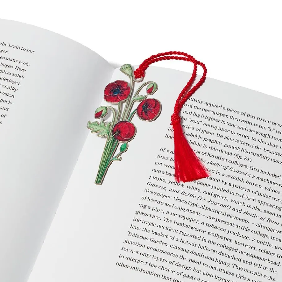 The Met Store The Met Cloisters Garden Poppy Bookmark* Office