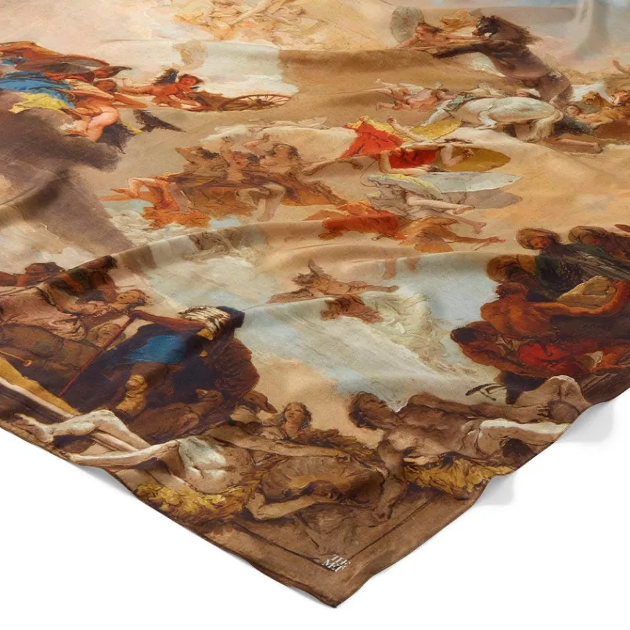 The Met Store Tiepolo Allegory of the Planets and Continents Oversize Unisex Oblong Silk Scarf* Scarves & Wraps