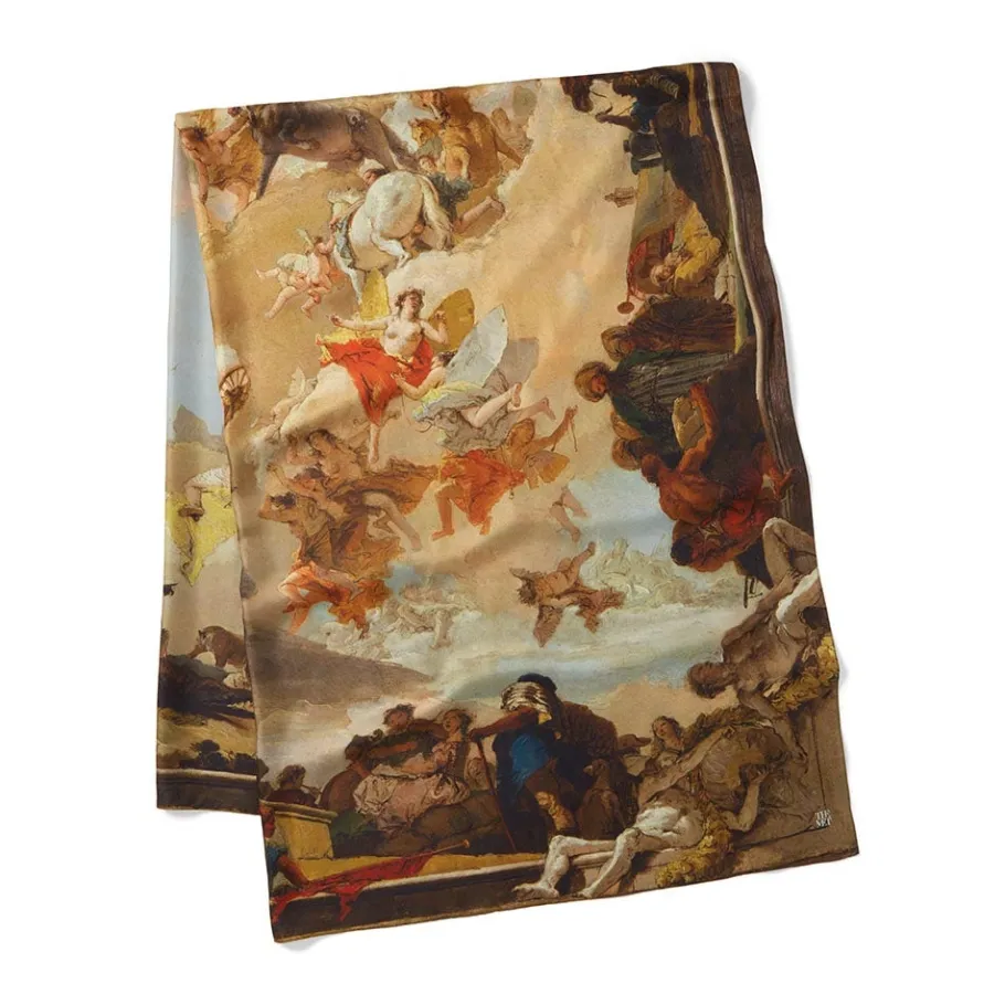 The Met Store Tiepolo Allegory of the Planets and Continents Oversize Unisex Oblong Silk Scarf* Scarves & Wraps