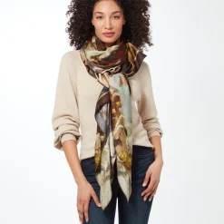 The Met Store Tiepolo Allegory of the Planets and Continents Oversize Unisex Oblong Silk Scarf* Scarves & Wraps