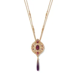 The Met Store Turkish Amethyst Long Pendant Necklace* Necklaces