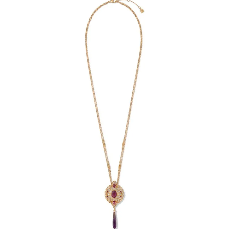 The Met Store Turkish Amethyst Long Pendant Necklace* Necklaces