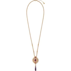 The Met Store Turkish Amethyst Long Pendant Necklace and Statement Earrings Set* Jewelry Sets