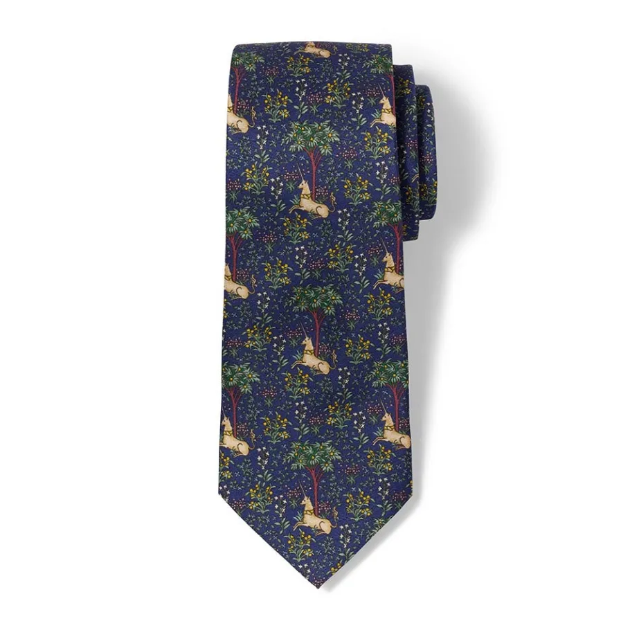 The Met Store Unicorn in a Garden Silk Necktie* Small Accessories